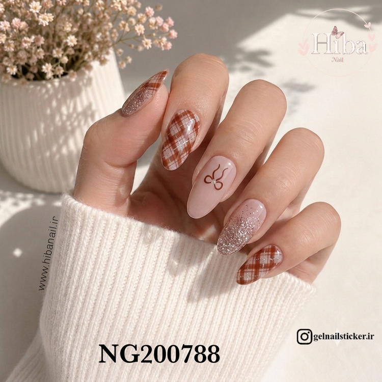 استیکر ژله ای کاشت ناخن (نیل رپ)_کد NG200788
